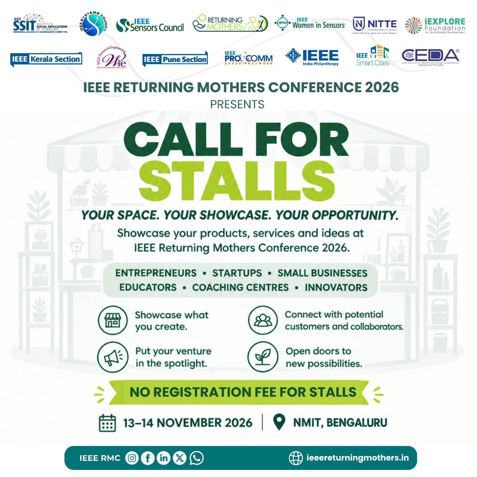 Call for stalls at IEEE Returning Mothers Conference 2026
