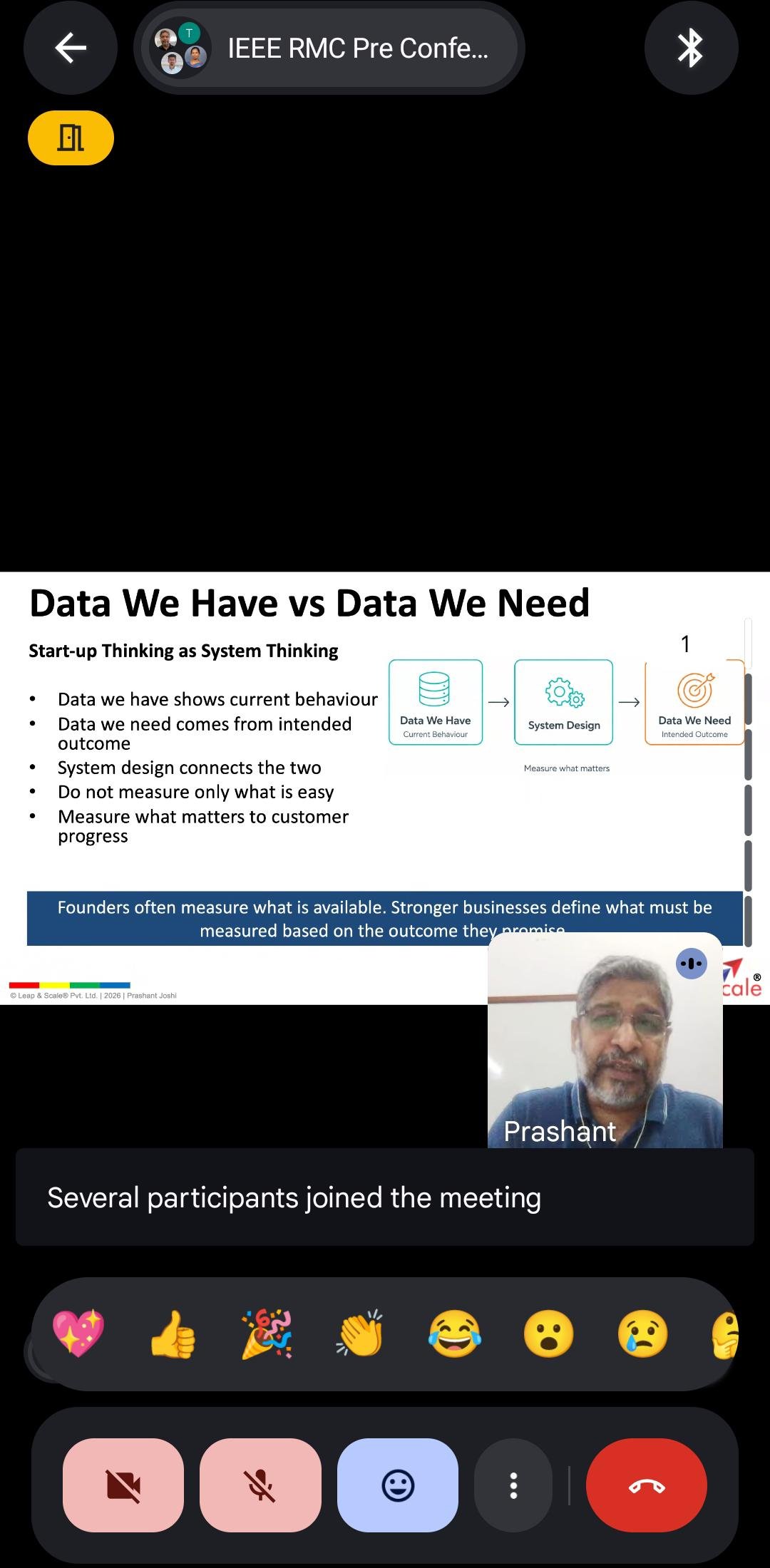Dr. Prashant Joshi sharing presentation material
